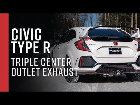 MBRP 17-22 Honda Civic Type R 2.0L T304 Acero inoxidable 3.0in Cat-Back con tubo delantero